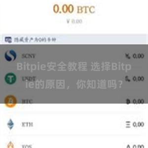 Bitpie安全教程 选择Bitpie的原因，你知道吗？