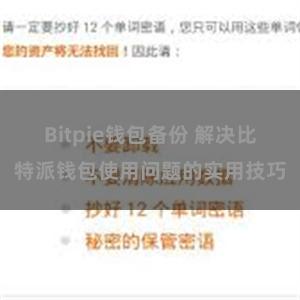 Bitpie钱包备份 解决比特派钱包使用问题的实用技巧