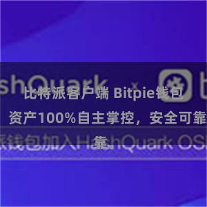 比特派客户端 Bitpie钱包：资产100%自主掌控，安全可靠。