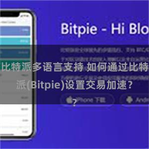 比特派多语言支持 如何通过比特派(Bitpie)设置交易加速？